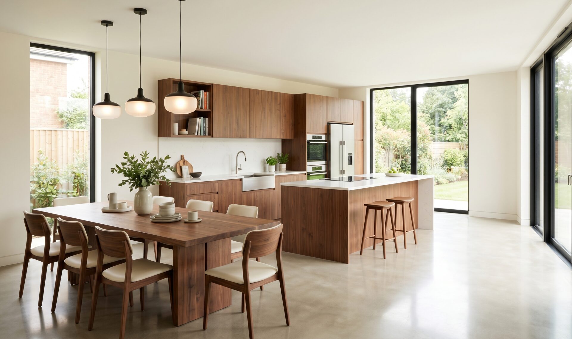 Modular kitchen designed and built by ARK Civil and Interiors