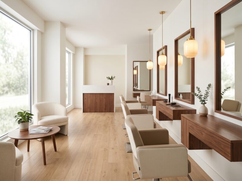 Salon and Spa designed and built by ARK Civil and Interiors